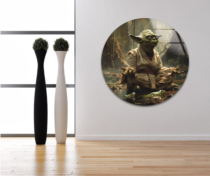Star Wars Master Yoda Glass Wall Art, glass image printing, glass prints from photos