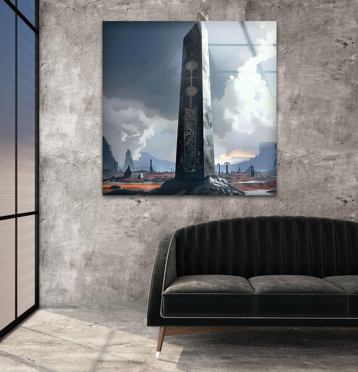 Stone Structure Glass Wall Art, glass photo prints, glass picture prints