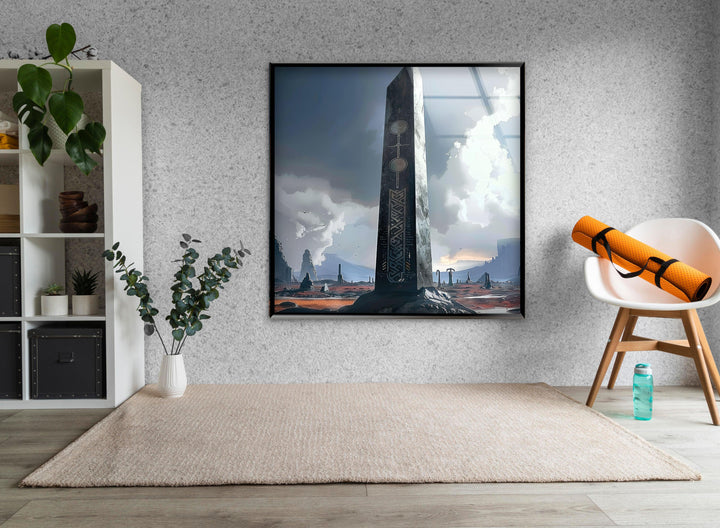 Stone Structure Glass Wall Art, glass image printing, glass prints from photos