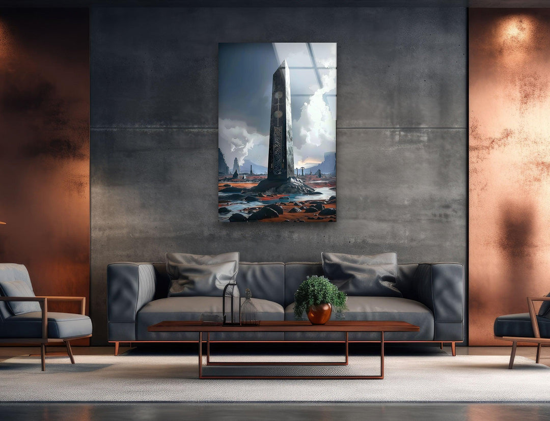 Stone Structure Glass Wall Art, photo print on glass, prints on glass wall art