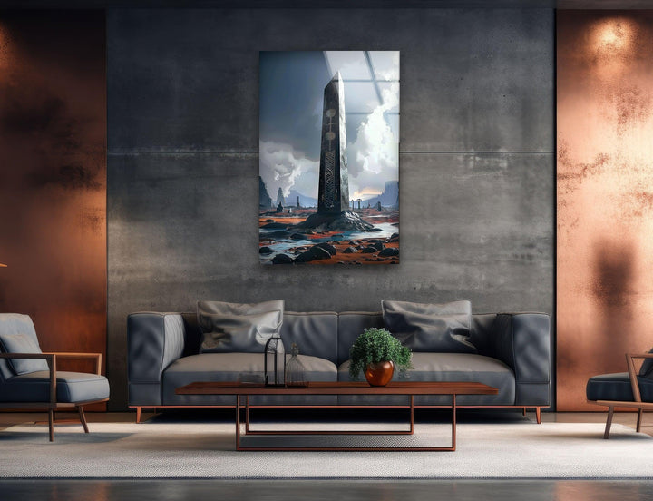 Stone Structure Glass Wall Art, photo print on glass, prints on glass wall art
