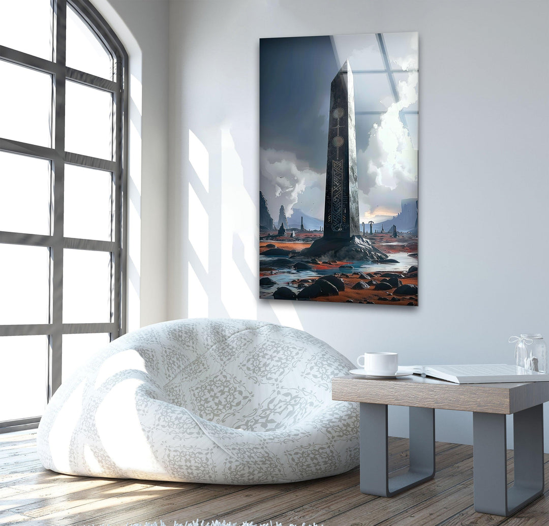 Stone Structure Glass Wall Art, Glass Printing Wall Art, Print photos on glass