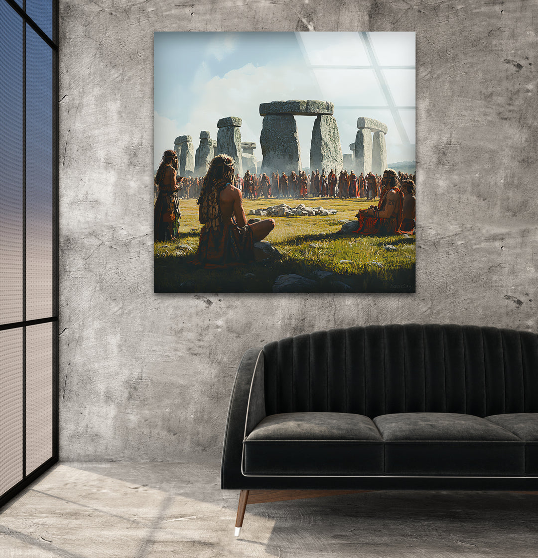 Stonehenge Glaswandkunst - Uraltes Ritual