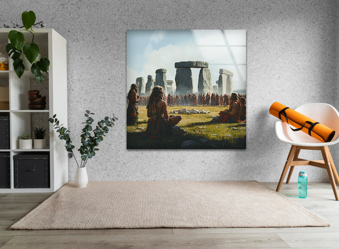 Stonehenge Glaswandkunst - Uraltes Ritual