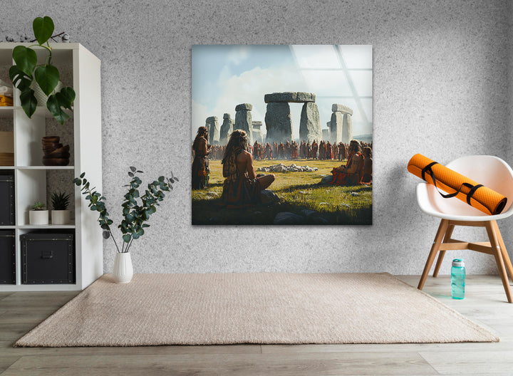 Stonehenge Glaswandkunst - Uraltes Ritual
