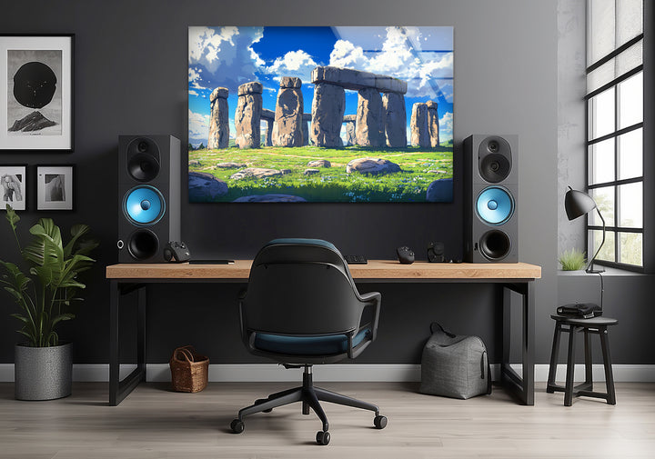 Stonehenge Glaswandkunst - Malerische Tageslicht
