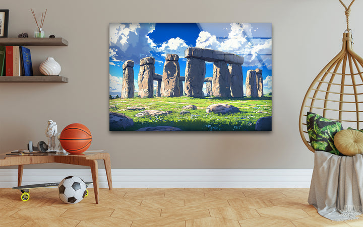 Stonehenge Glaswandkunst - Malerische Tageslicht