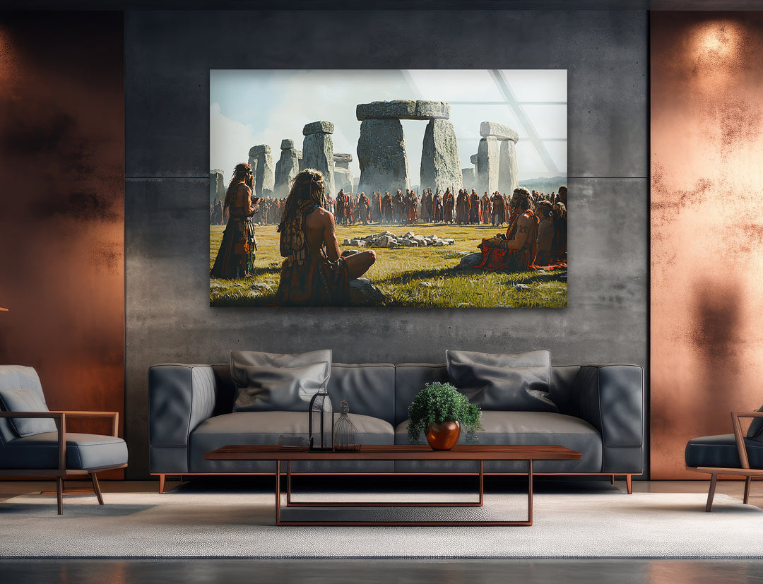 Stonehenge Glaswandkunst - Uraltes Ritual