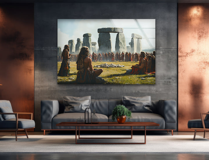 Stonehenge Glaswandkunst - Uraltes Ritual