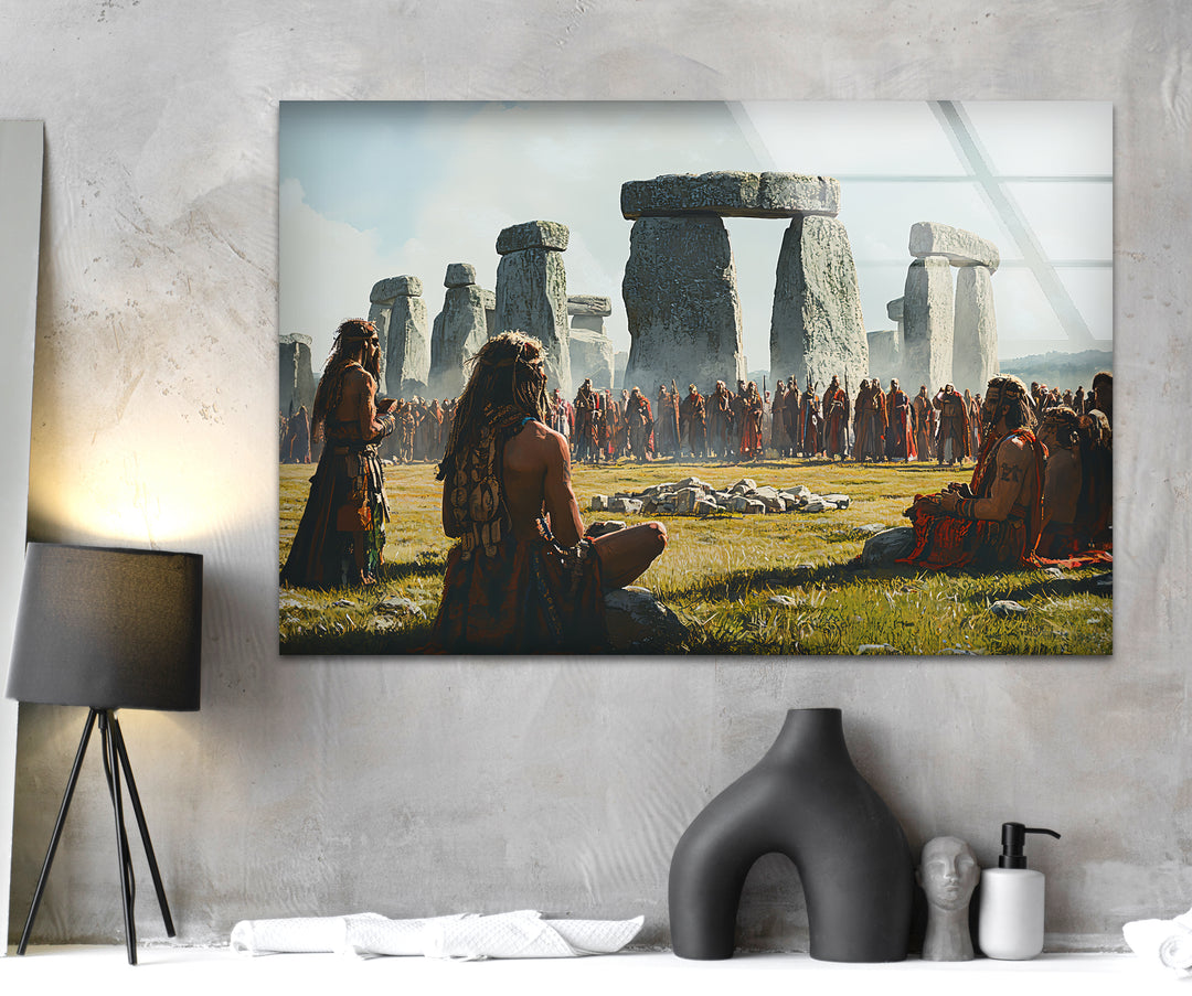 Stonehenge Glaswandkunst - Uraltes Ritual