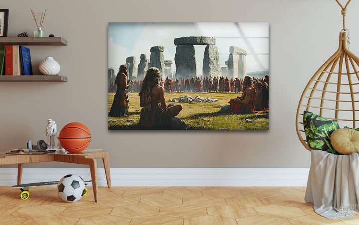 Stonehenge Glaswandkunst - Uraltes Ritual