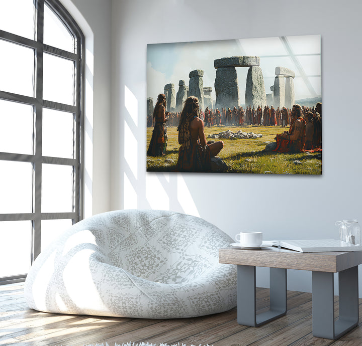 Stonehenge Glaswandkunst - Uraltes Ritual