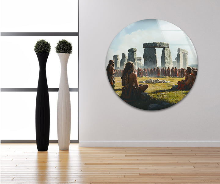 Stonehenge Glaswandkunst - Uraltes Ritual
