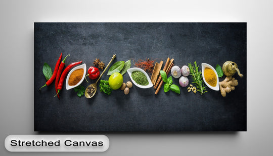Kitchen Spice Canvas Print – Colorful Culinary Wall Art