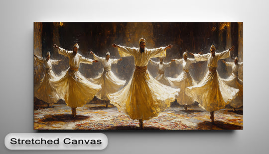 Whirling Dervish Canvas Print – Spiritual Sufi Dance Wall Art