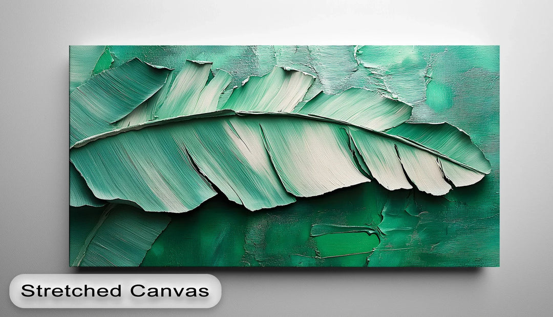 Verdant Blade – Abstract Banana Leaf Canvas Print - MyPhotoStation