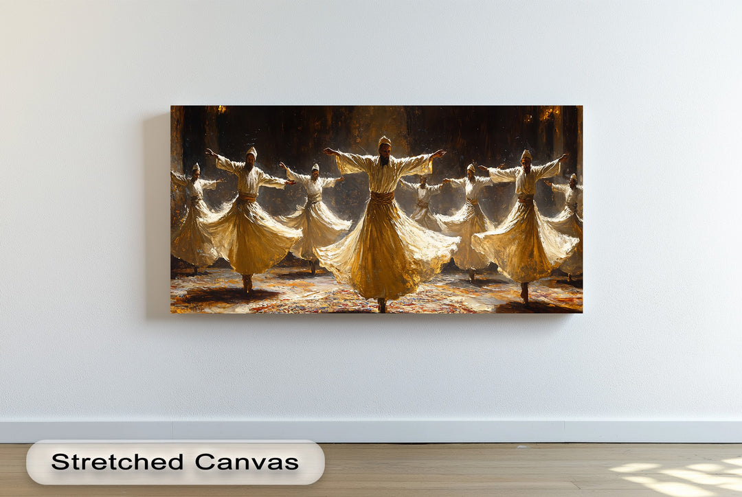 Whirling Dervish Canvas Print – Spiritual Sufi Dance Wall Art