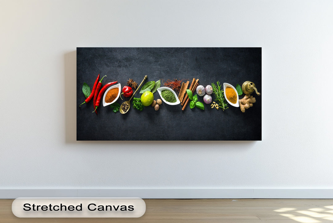 Kitchen Spice Canvas Print – Colorful Culinary Wall Art