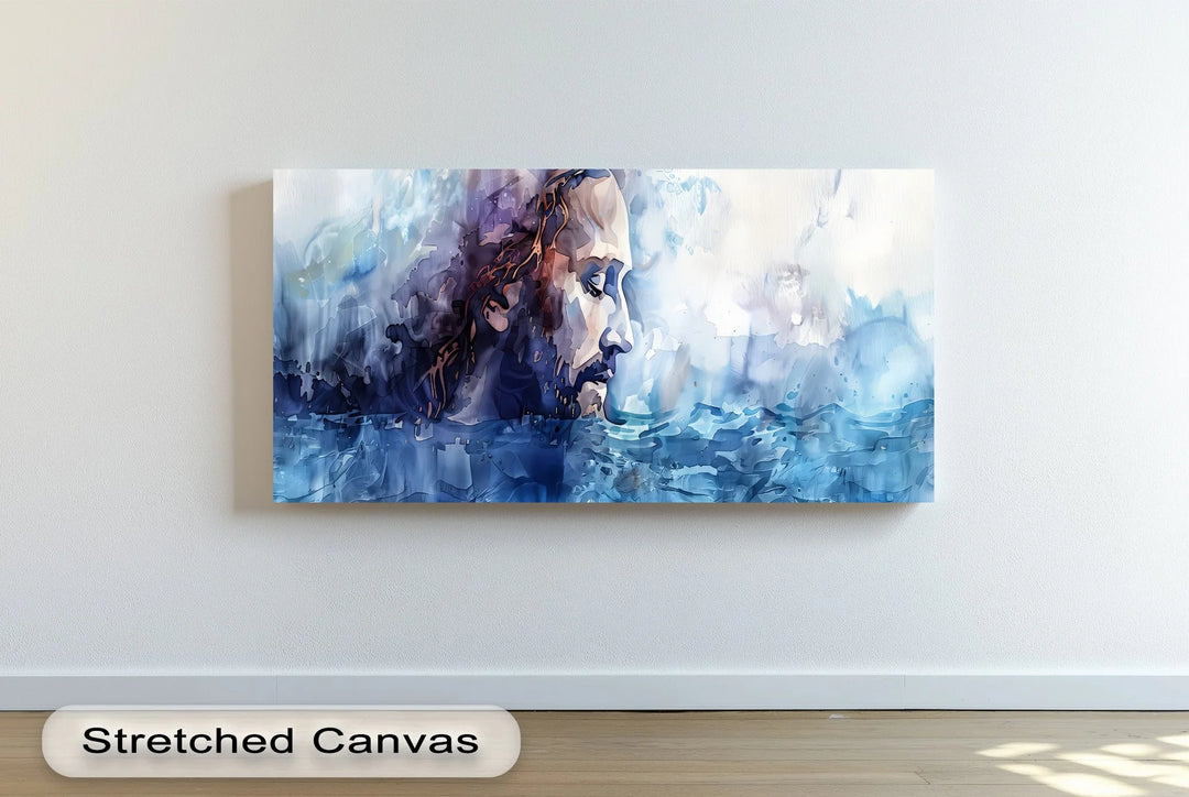Peace in the Storm – Jesus in the Water Canvas Print