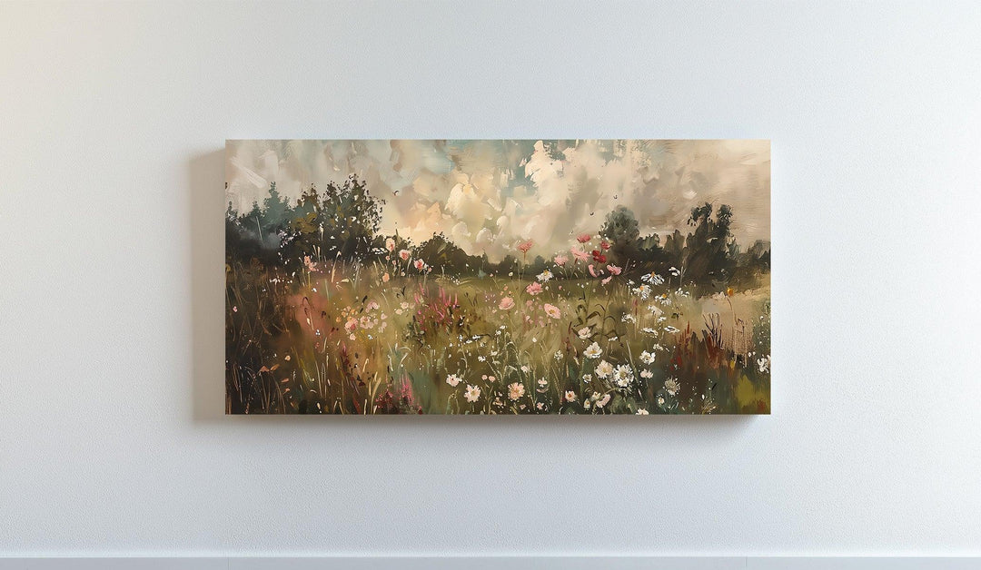 Golden Meadow in Bloom – Wildflower Landscape Canvas Print - MyPhotoStation