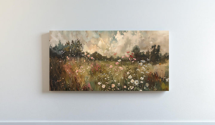 Golden Meadow in Bloom – Wildflower Landscape Canvas Print - MyPhotoStation