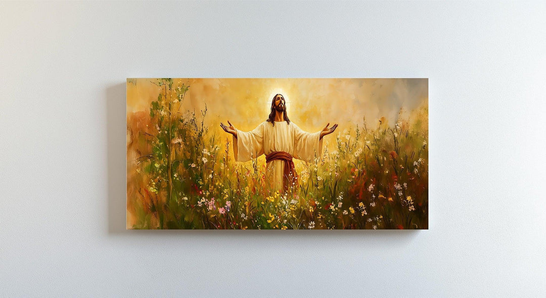 Let your home bloom with faith through this floral-themed canvas wall art.

