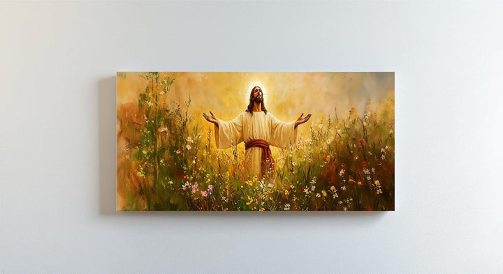 Let your home bloom with faith through this floral-themed canvas wall art.

