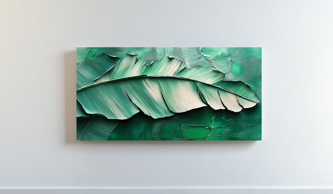 Verdant Blade – Abstract Banana Leaf Canvas Print - MyPhotoStation