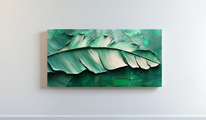 Verdant Blade – Abstract Banana Leaf Canvas Print - MyPhotoStation