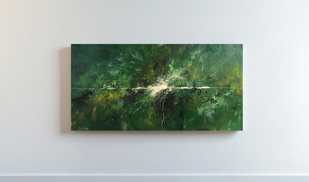 Verdant Pulse – Green Abstract Energy Canvas Print - MyPhotoStation