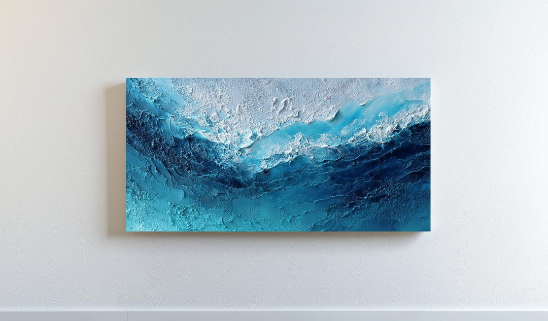 Abyssal Surge – Deep Blue Ocean Texture Canvas Print - MyPhotoStation