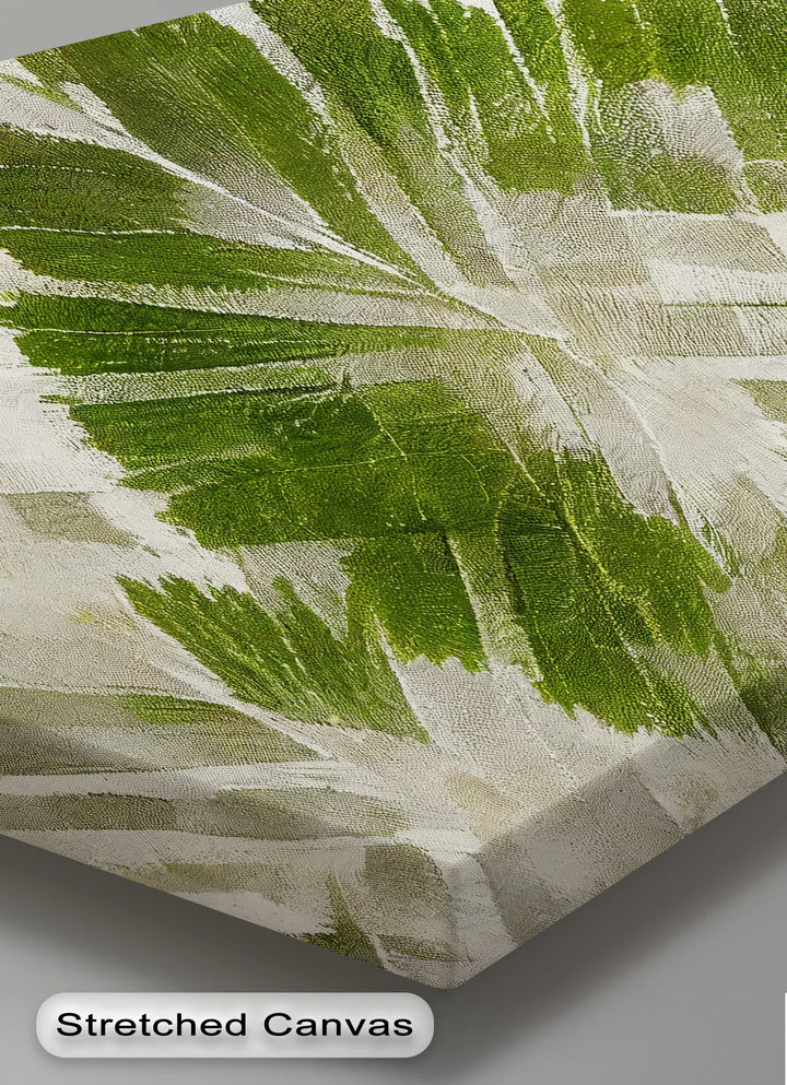 Verdant Imprint – Abstract Leaf Textured Canvas Print - MyPhotoStation