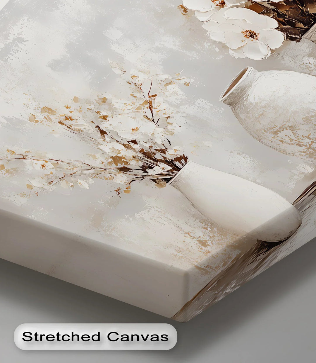 Perfect for modern or farmhouse interiors, this vase and flower wall art adds timeless charm.

