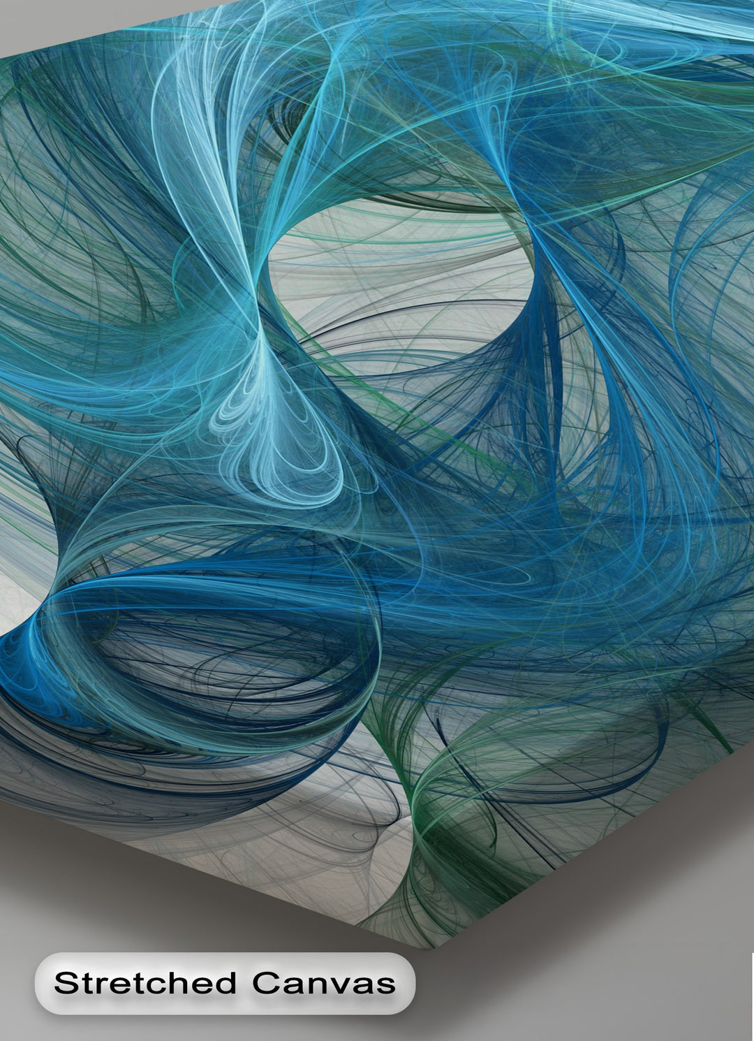 Blue Motion Canvas Print – Modern Abstract Flow Wall Art