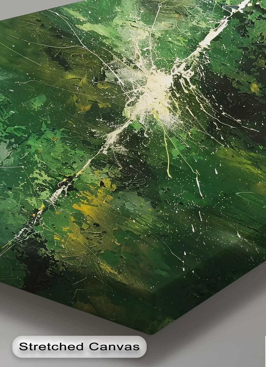Verdant Pulse – Green Abstract Energy Canvas Print - MyPhotoStation