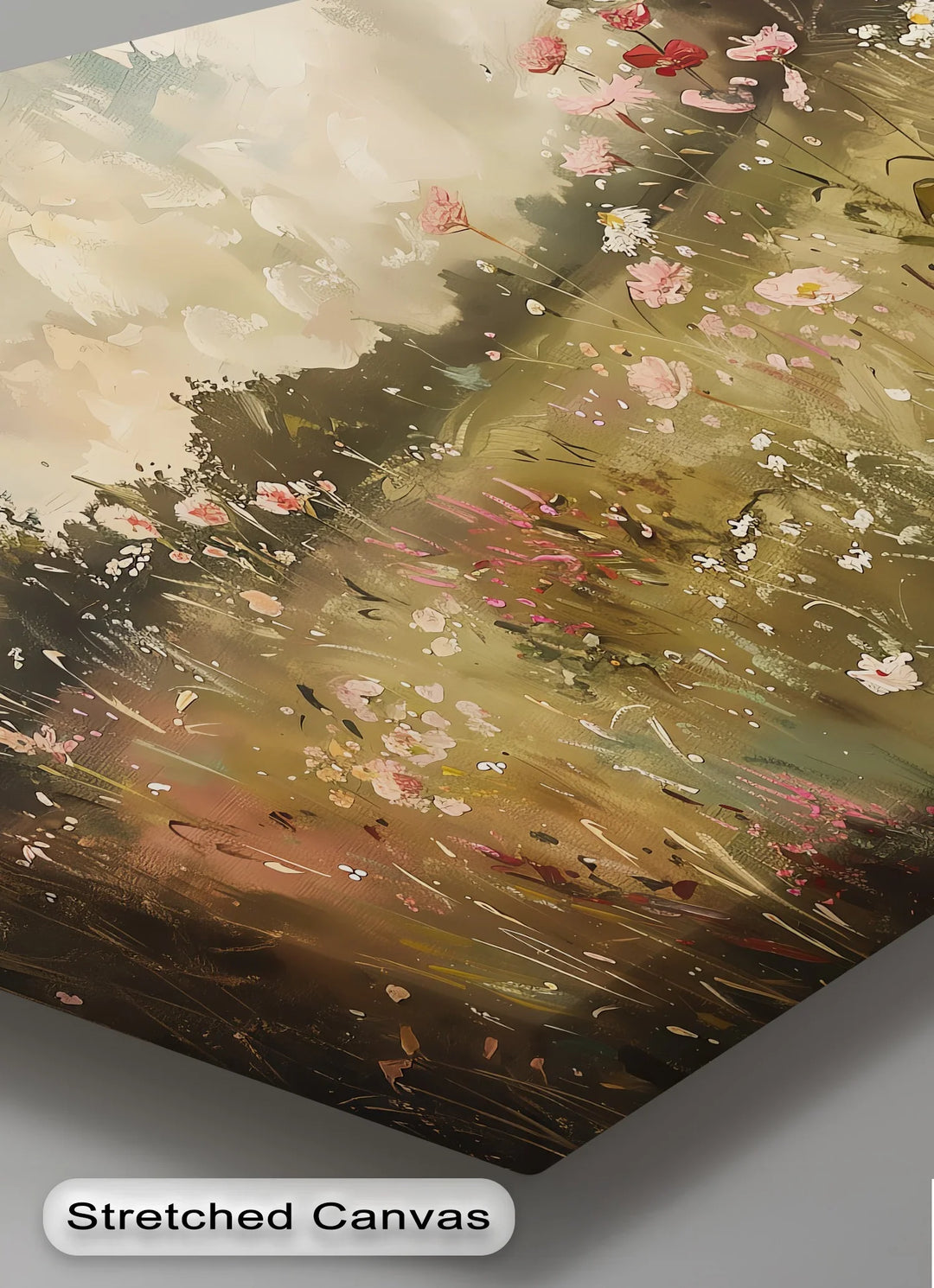 Golden Meadow in Bloom – Wildflower Landscape Canvas Print - MyPhotoStation