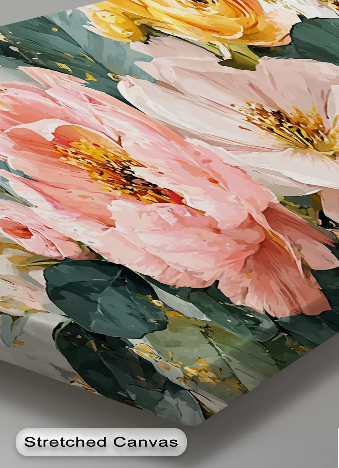 Blossoming Grace – Watercolor Peony and Rose Canvas Print - MyPhotoStation