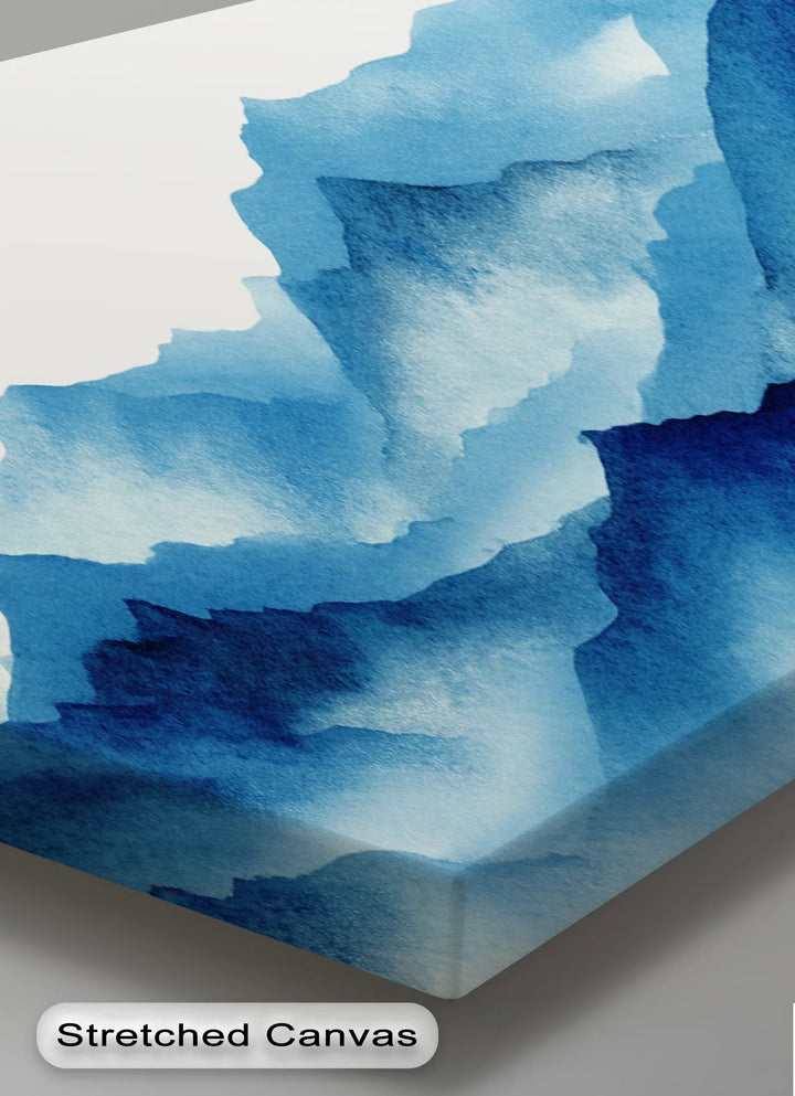 Tranquil Horizon – Layered Blue Mountain Landscape Canvas Print - MyPhotoStation