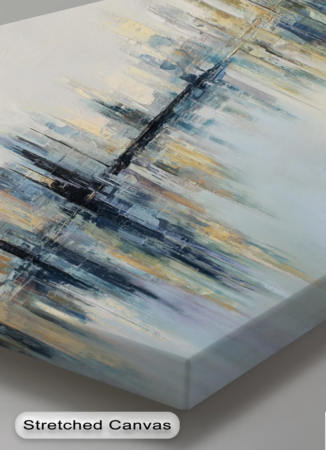 Urban Reflections – Abstract Cityscape with Soft Skyline Tones Canvas Print - MyPhotoStation