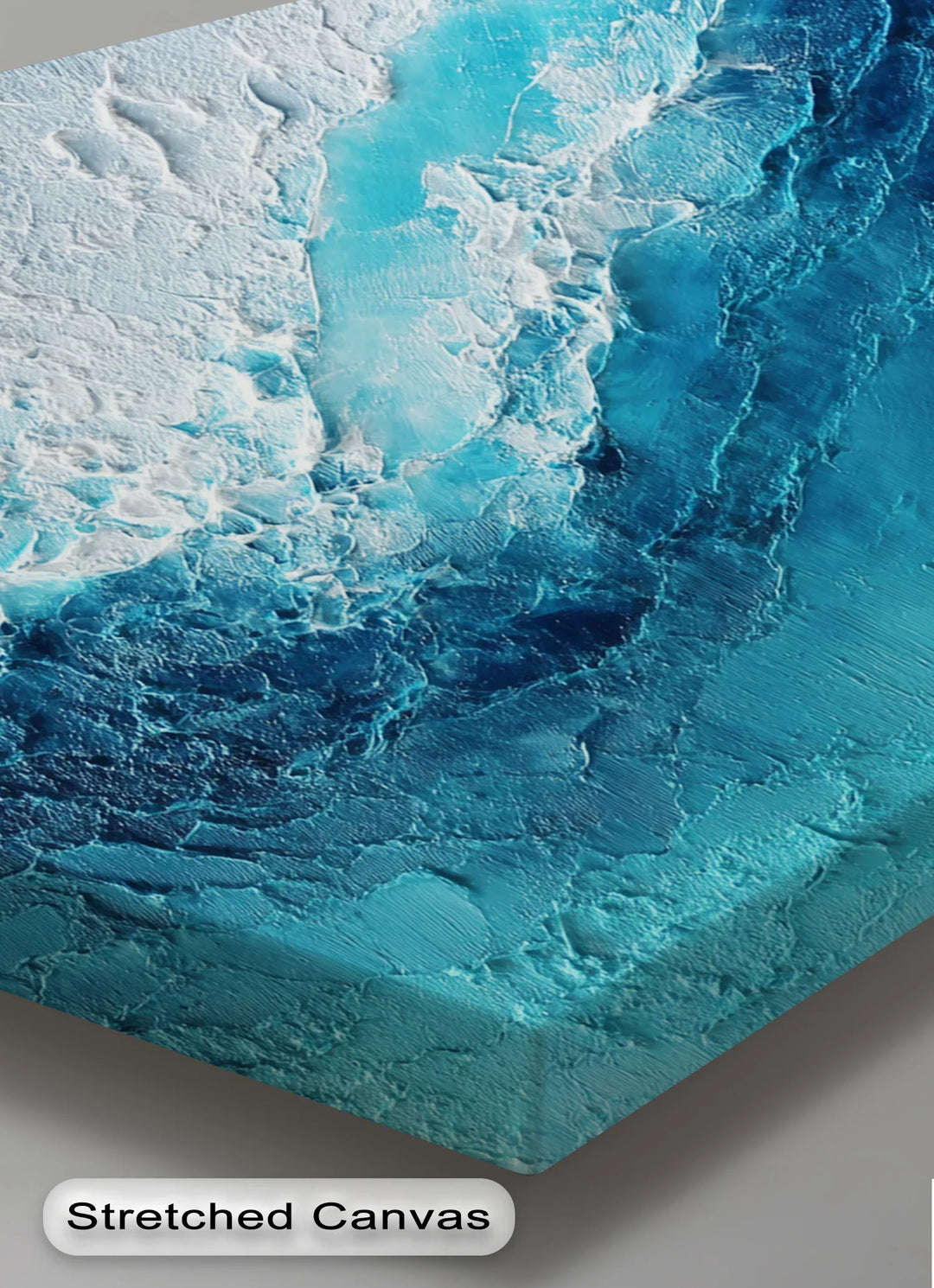 Abyssal Surge – Deep Blue Ocean Texture Canvas Print - MyPhotoStation