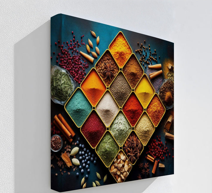 Colorful Spice Grid – Kitchen Canvas Prints - MyPhotoStation