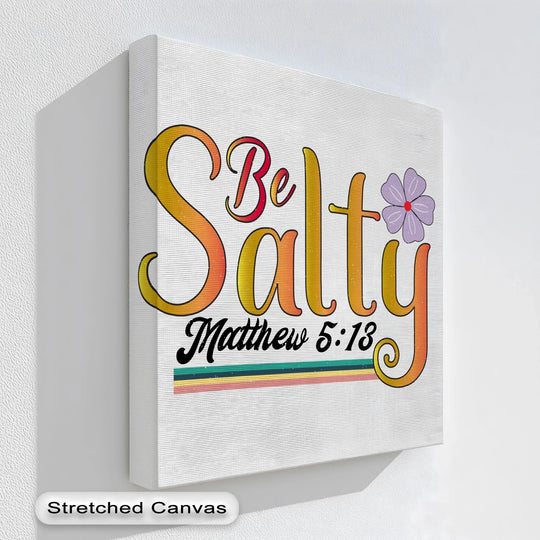 Crisp canvas painting showcases a motivational scripture print with a clean, gallery-worthy finish and bold lettering, perfectly complementing its faith-inspired message.