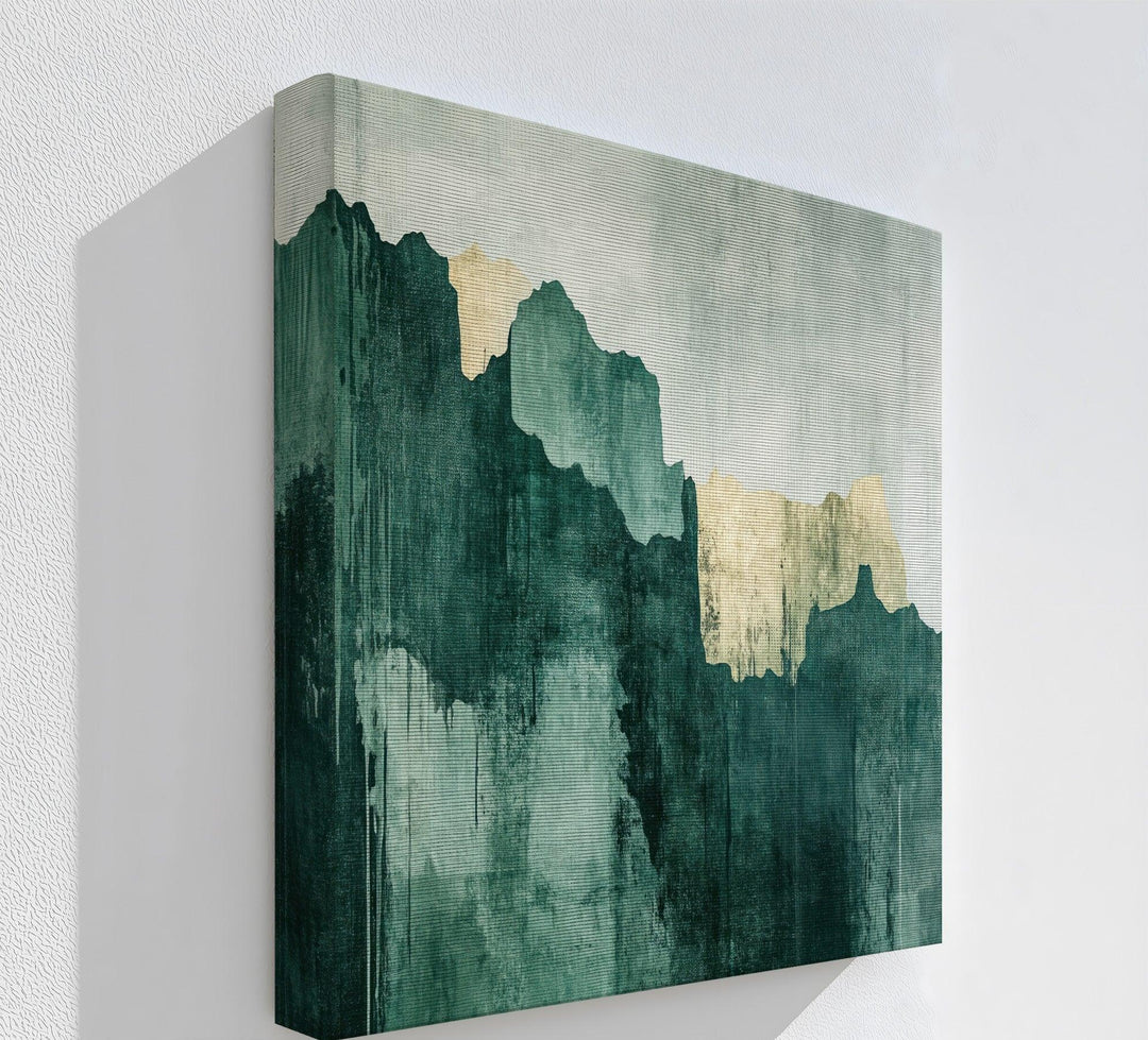 Golden Ridge Mist – Abstract Mountain Landscape Canvas Print - MyPhotoStation