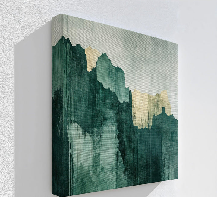 Golden Ridge Mist – Abstract Mountain Landscape Canvas Print - MyPhotoStation