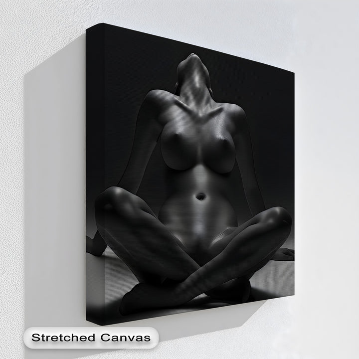 Liquid Obsidian – Erotic Abstract Nude Canvas Wall Art | Canvas Artwork