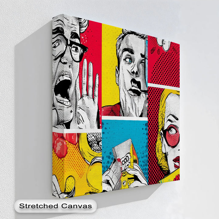 Pop Art Expressions – Comic Strip Style Canvas Print
