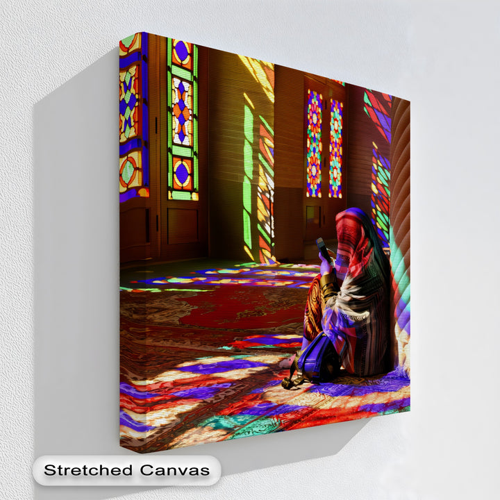 Radiant Mosque Light – Persian Canvas Print
