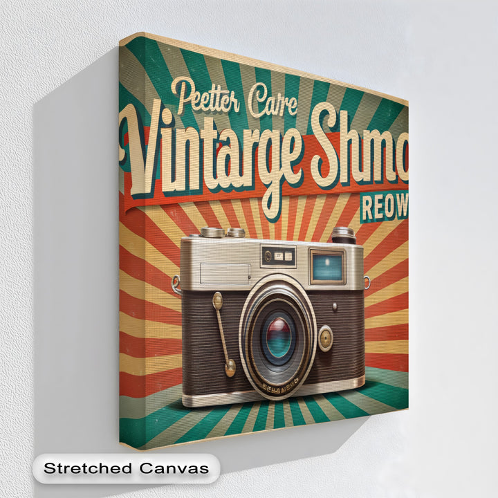 Snapshot Flashback – Retro Camera Burst Canvas Print