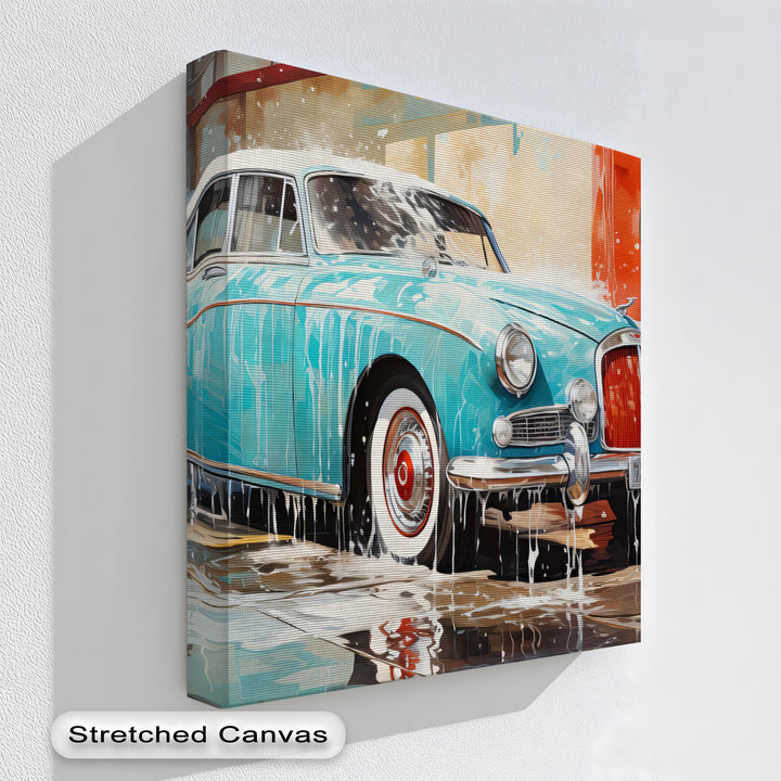 Aqua Shine – Car Canvas Print