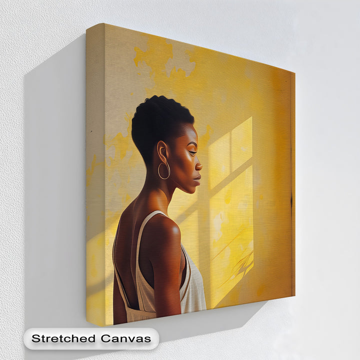 Golden Solitude – Erotic Canvas Wall Art | Abstract Art
